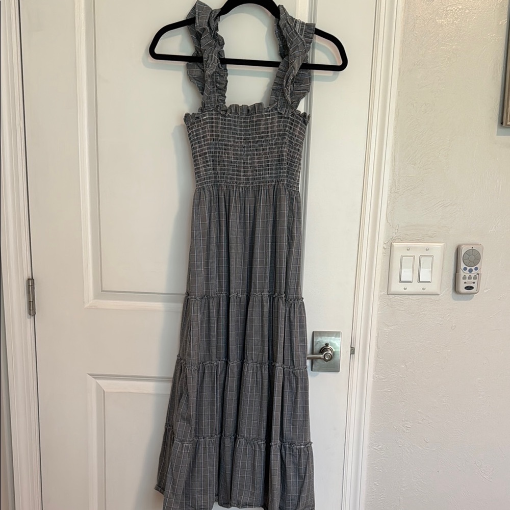 Hill House Gray Ruffled Women's Dress